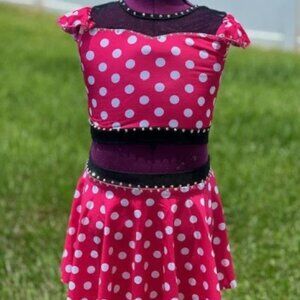 Minnie Character Costume with Rhinestones - Child Large
